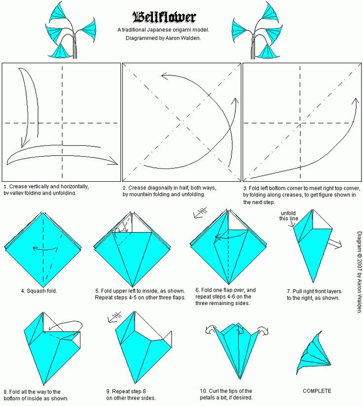 printable easy origami flower instructions